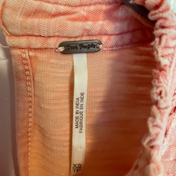 NWT FREE PEOPLE Le Femme romantic top in XS winter coral - Picture 7 of 11